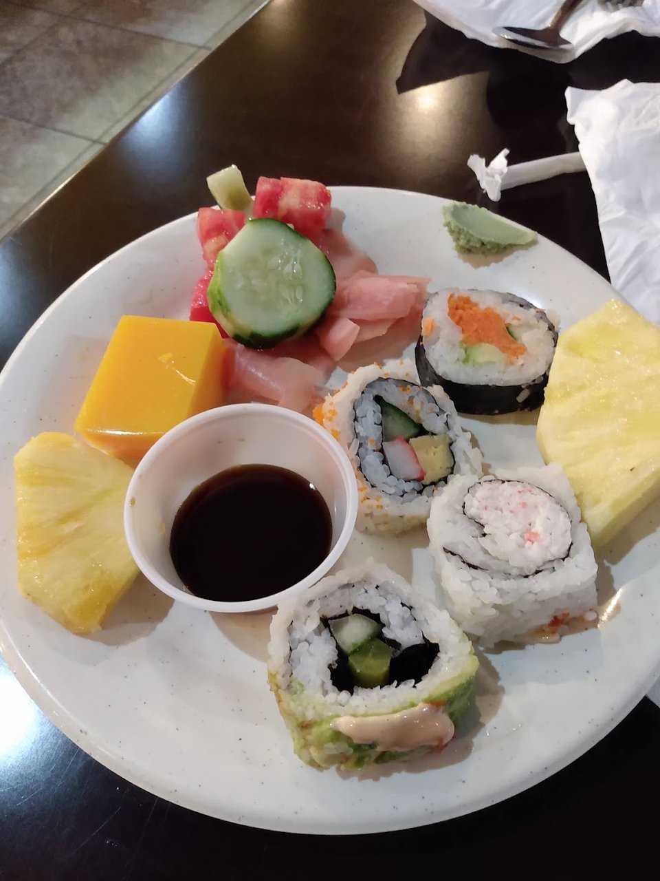 Sushi and Fruit